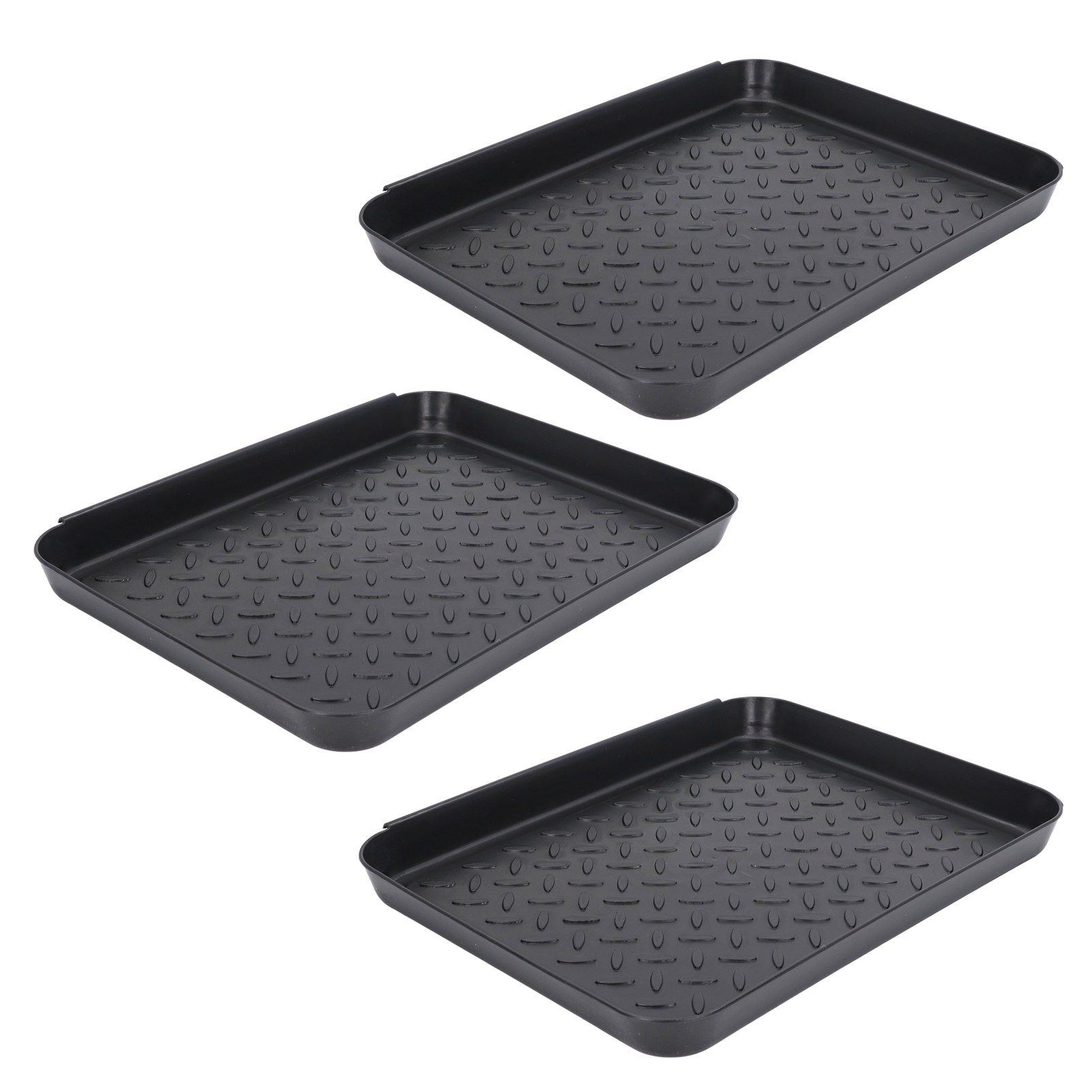 Shoe Tray Durable Plastic Space Saving 3 Interlocking Design Wide Application Stable Boot Tray for Home V1294-YM0523-3117220013611