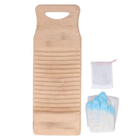 Bamboo Washboard Practical Hand Wash Laundry Cleaning Board for Home School 40cm / 15.7in Length V1294-YM0523-3117220014111