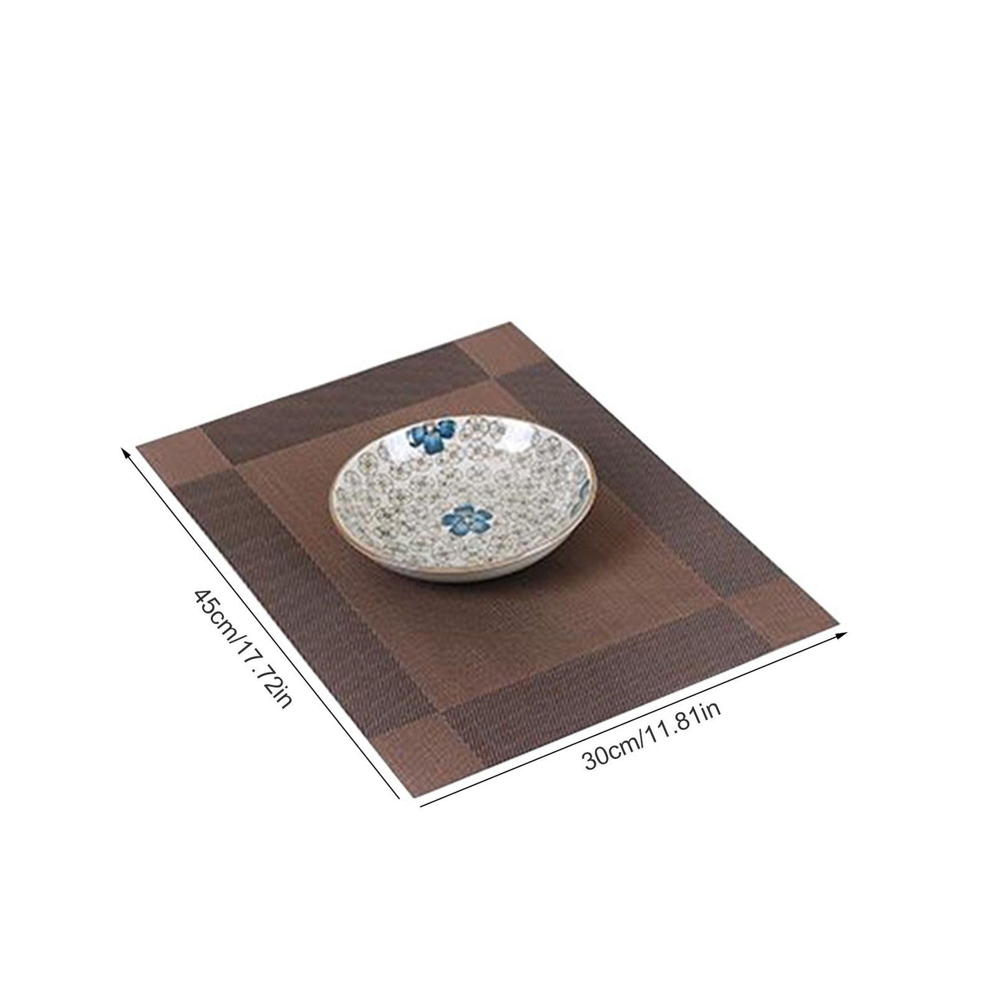 45x30cm Placemat Nonslip Heat Insulation Washable Quick Dry Mat for Kitchen Dining Table V1294-YM0523-3117220016111