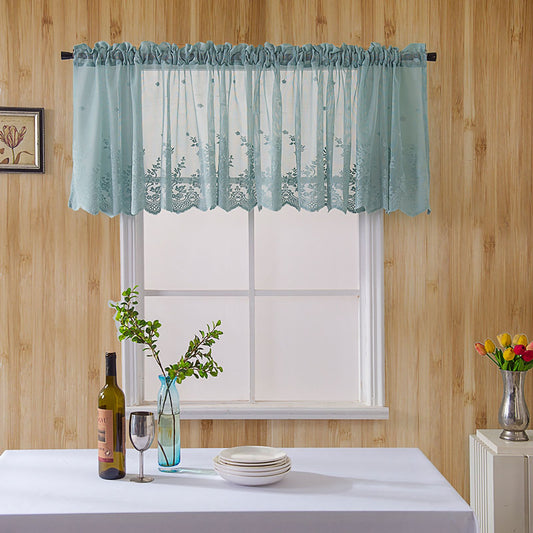 Blackout Short Window Valance Curtains Darkening Privacy Curtains Tiers for Bathroom Kitchen Bedroom Small V1294-YM0523-3117220018511