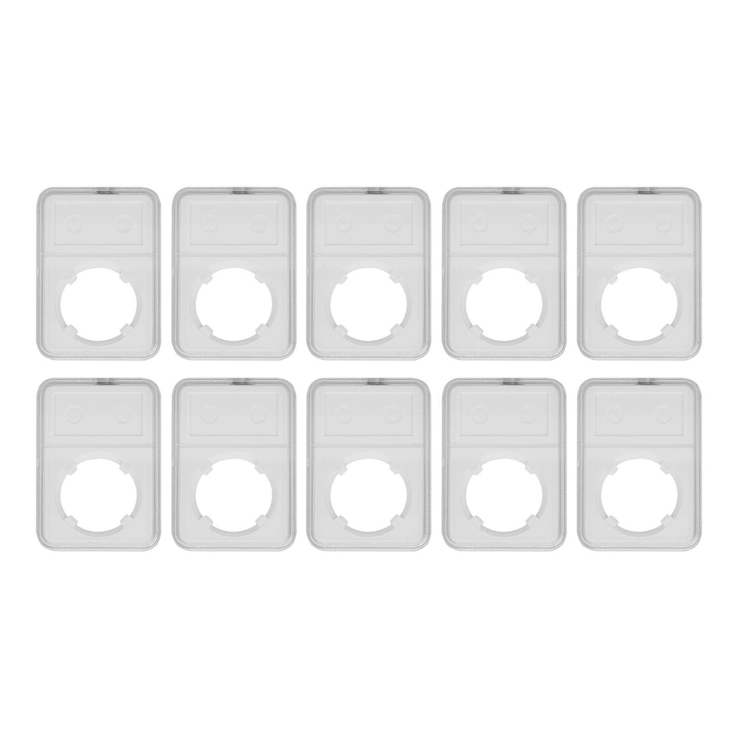 10PCS Coin Holder Transparent Design Wear Resistant Environmental Coin Protective Box for Coin Collection V1294-YM0523-3117220019211