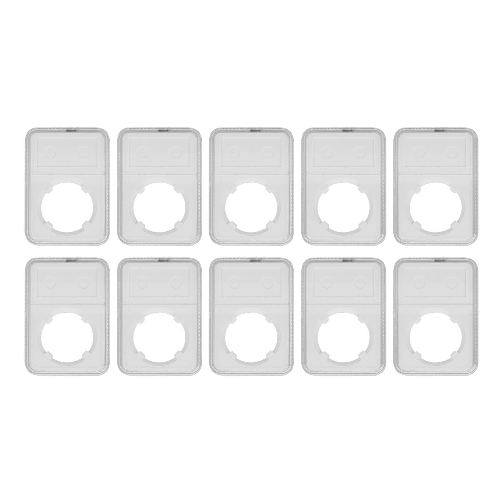 10PCS Coin Holder Transparent Design Wear Resistant Environmental Coin Protective Box for Coin Collection V1294-YM0523-3117220019211