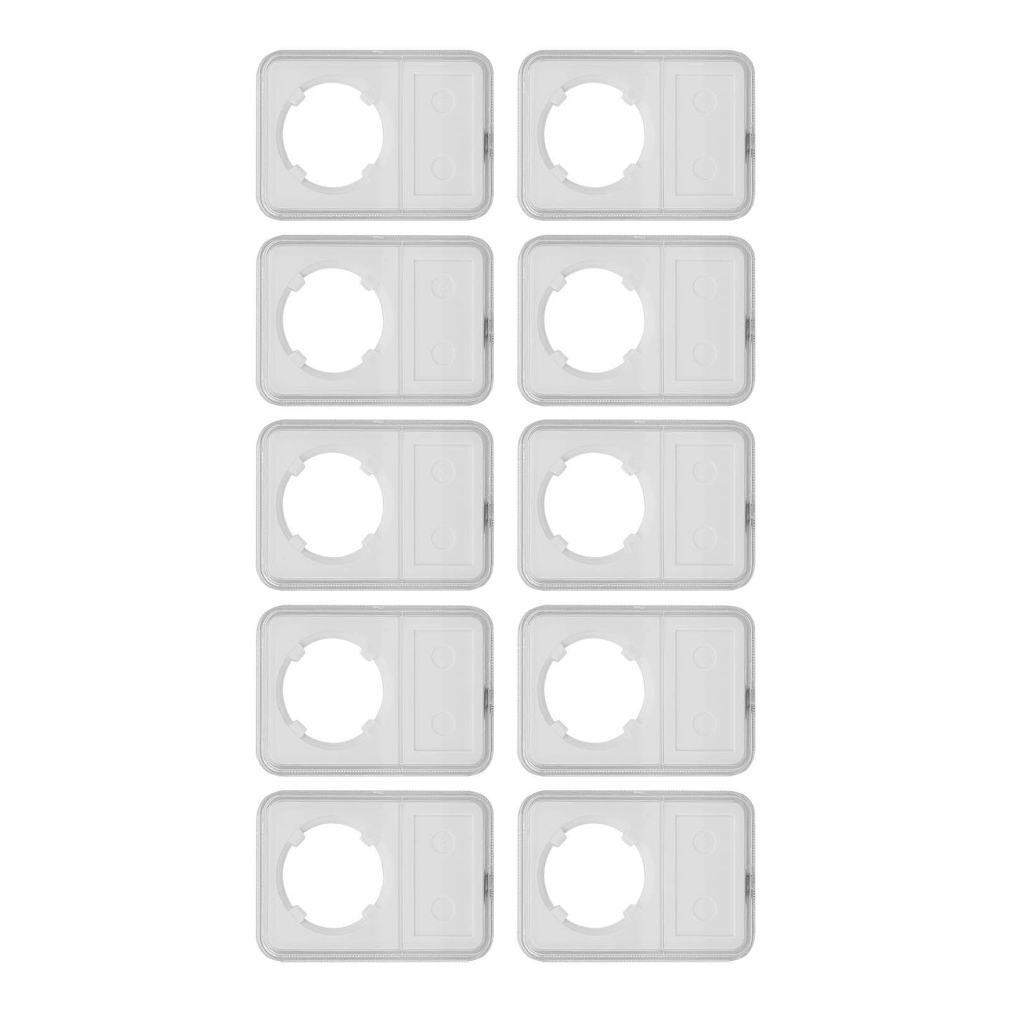 10PCS Coin Holder Transparent Design Wear Resistant Environmental Coin Protective Box for Coin Collection V1294-YM0523-3117220019211