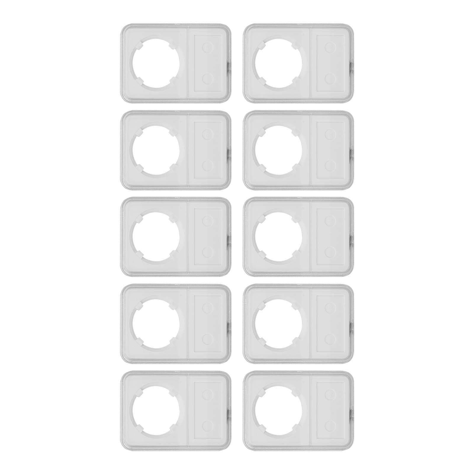 10PCS Coin Holder Transparent Design Wear Resistant Environmental Coin Protective Box for Coin Collection V1294-YM0523-3117220019211