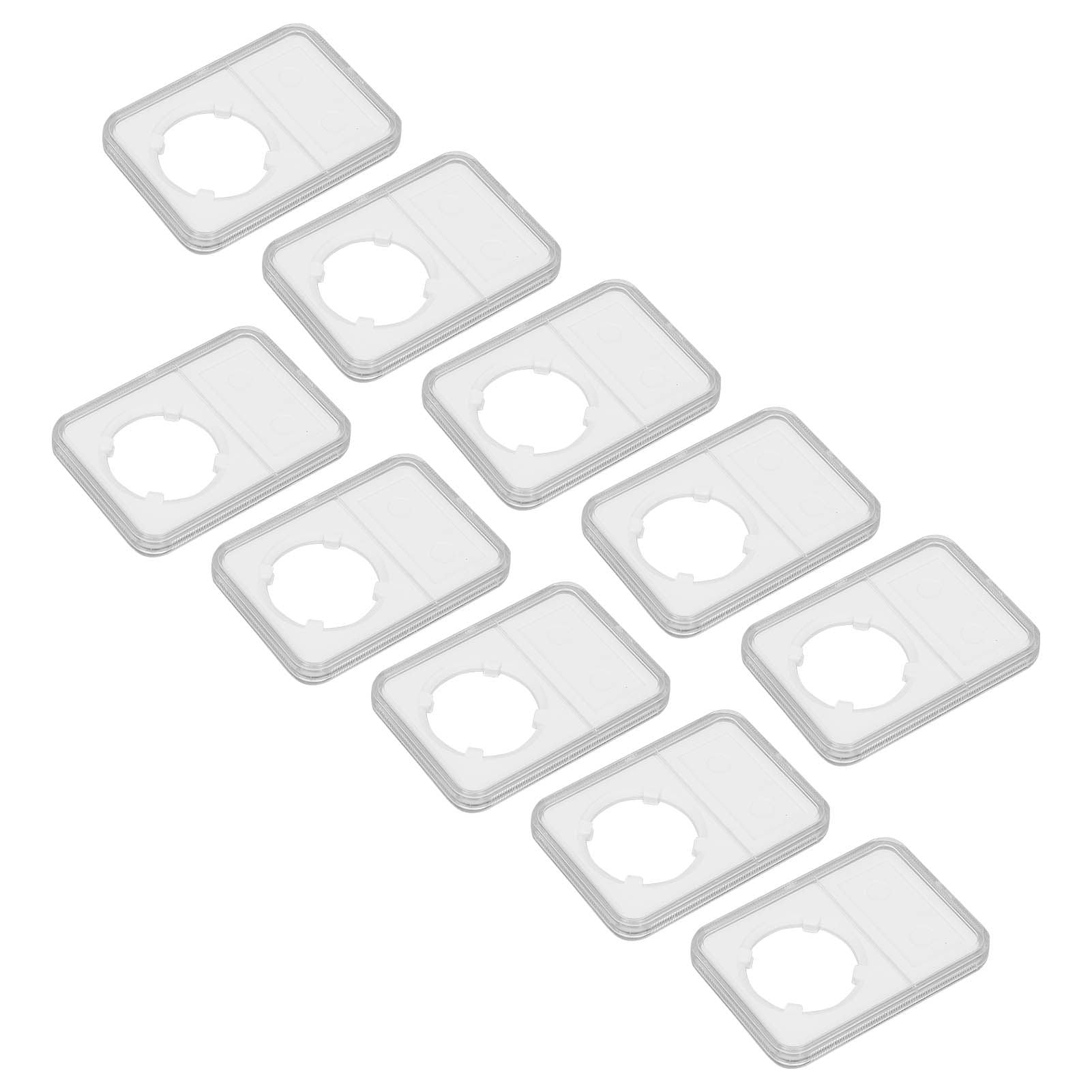 10PCS Coin Holder Transparent Design Wear Resistant Environmental Coin Protective Box for Coin Collection V1294-YM0523-3117220019211