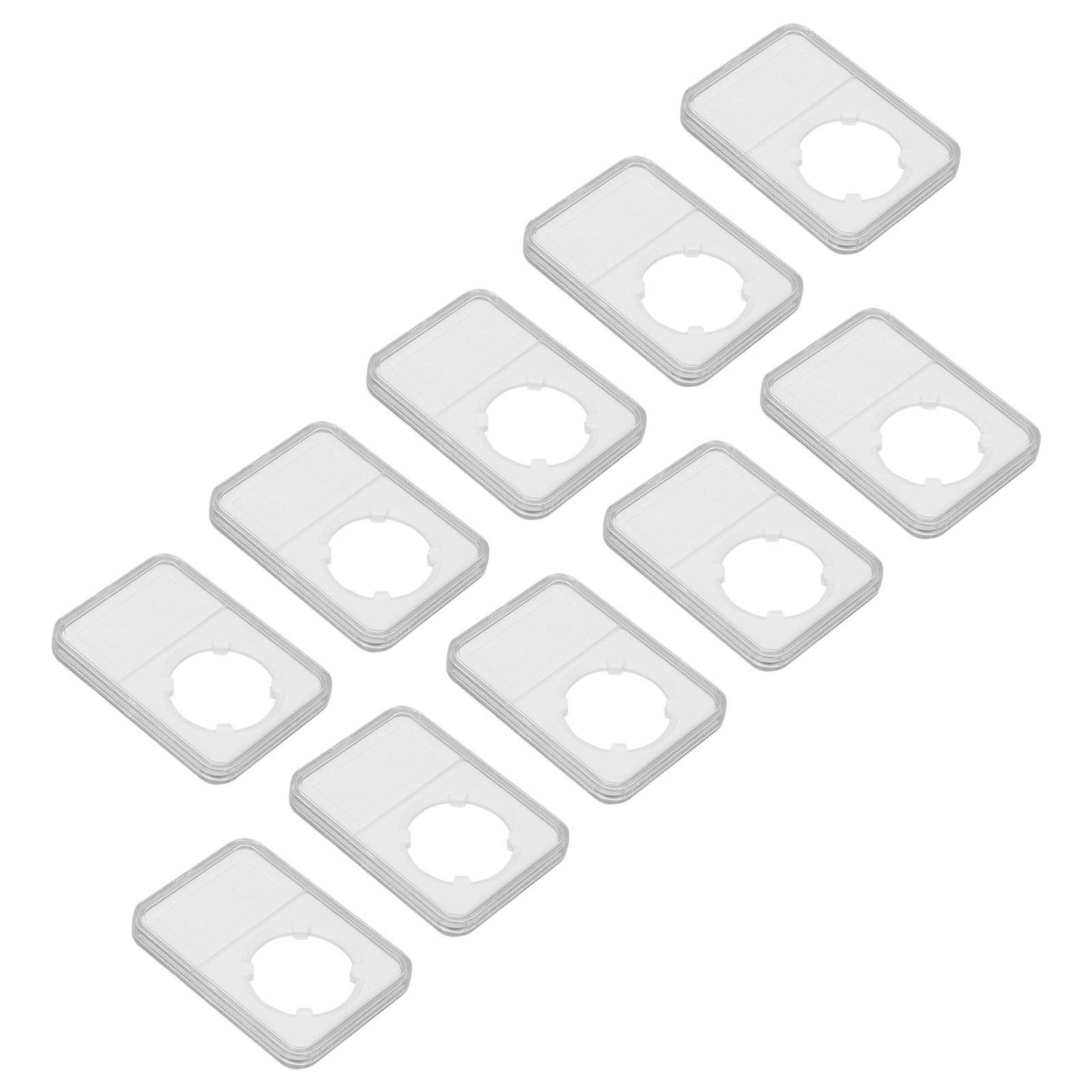 10PCS Coin Holder Transparent Design Wear Resistant Environmental Coin Protective Box for Coin Collection V1294-YM0523-3117220019211