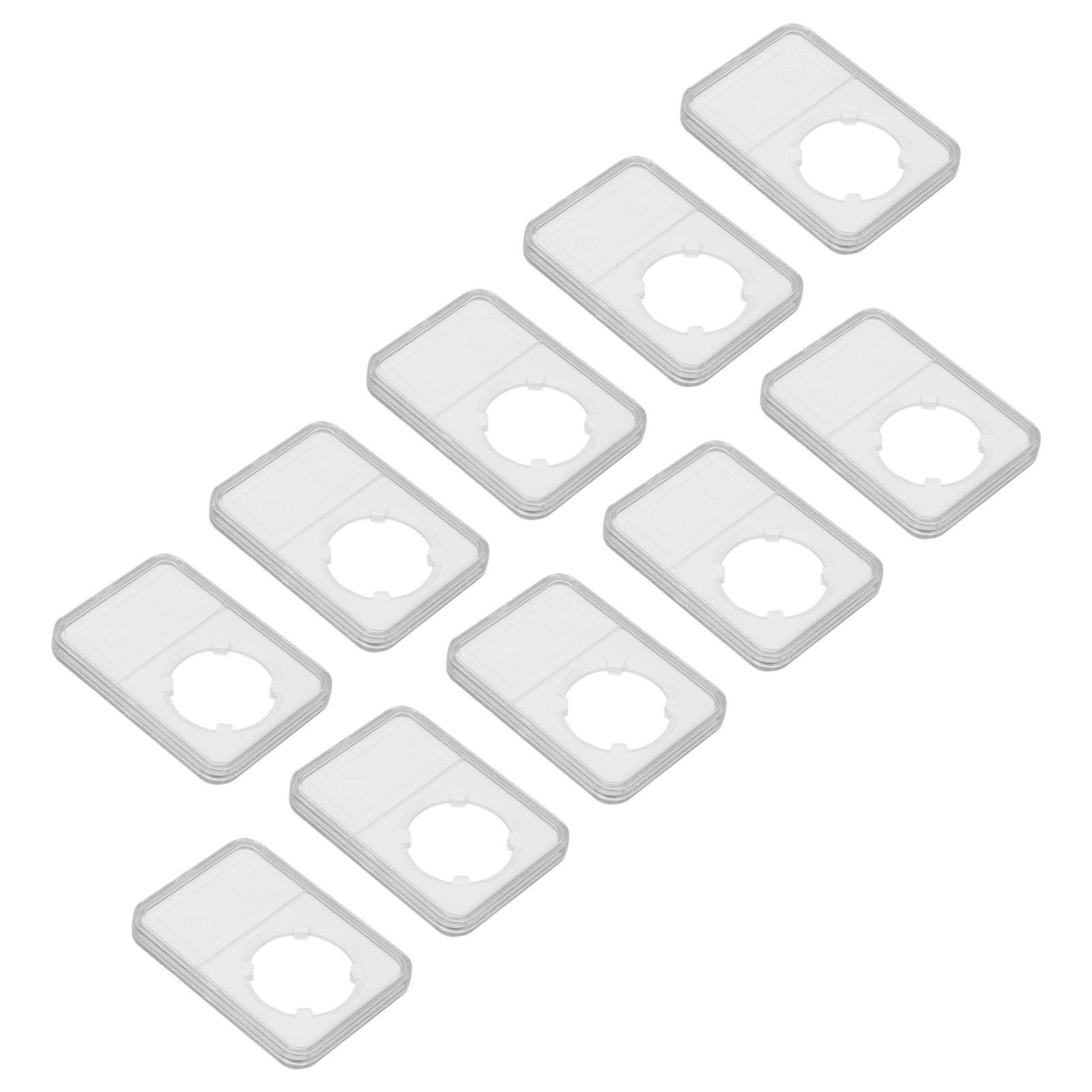 10PCS Coin Holder Transparent Design Wear Resistant Environmental Coin Protective Box for Coin Collection V1294-YM0523-3117220019211