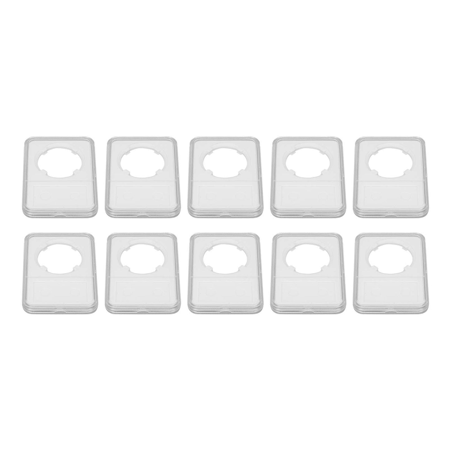 10PCS Coin Holder Transparent Design Wear Resistant Environmental Coin Protective Box for Coin Collection V1294-YM0523-3117220019211