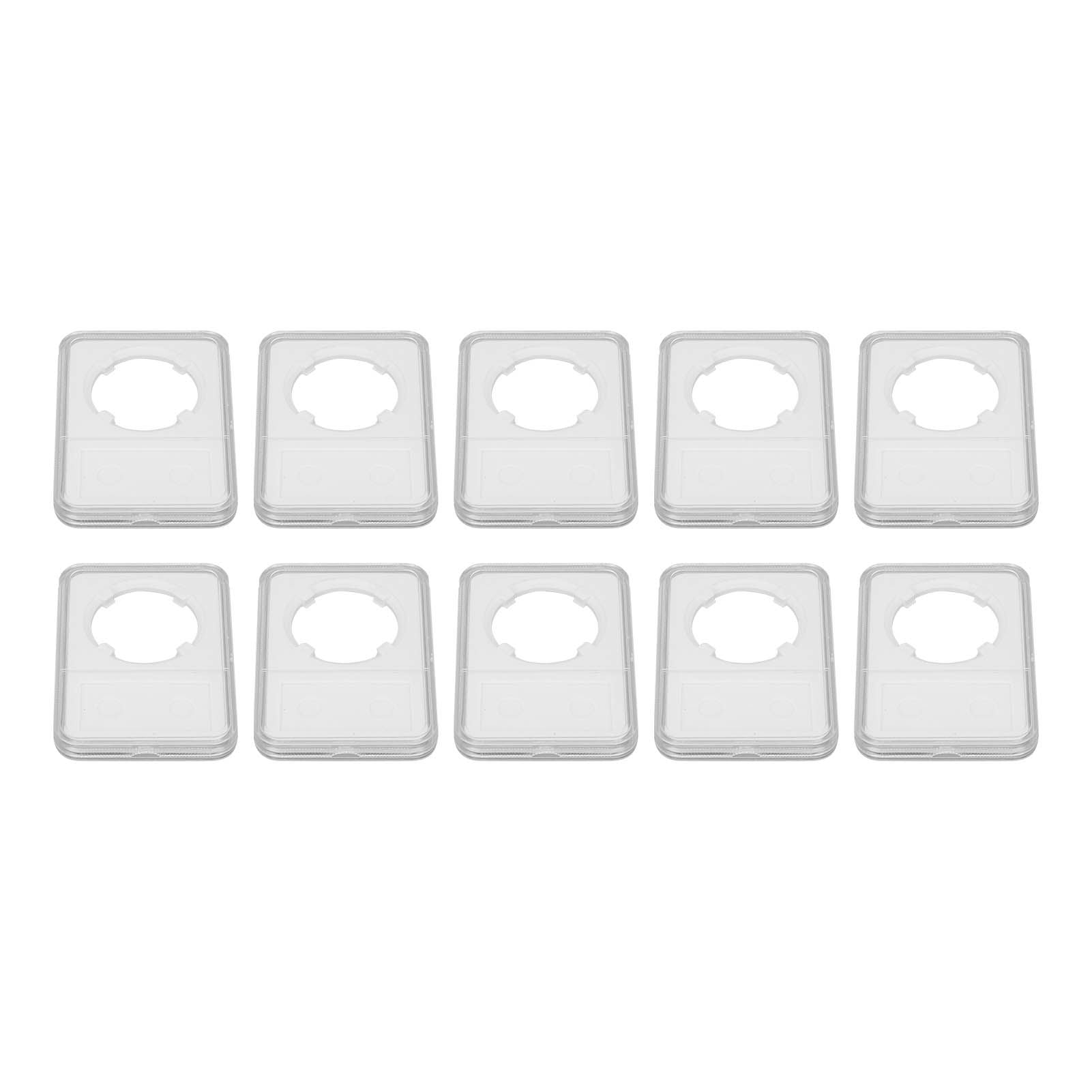 10PCS Coin Holder Transparent Design Wear Resistant Environmental Coin Protective Box for Coin Collection V1294-YM0523-3117220019211