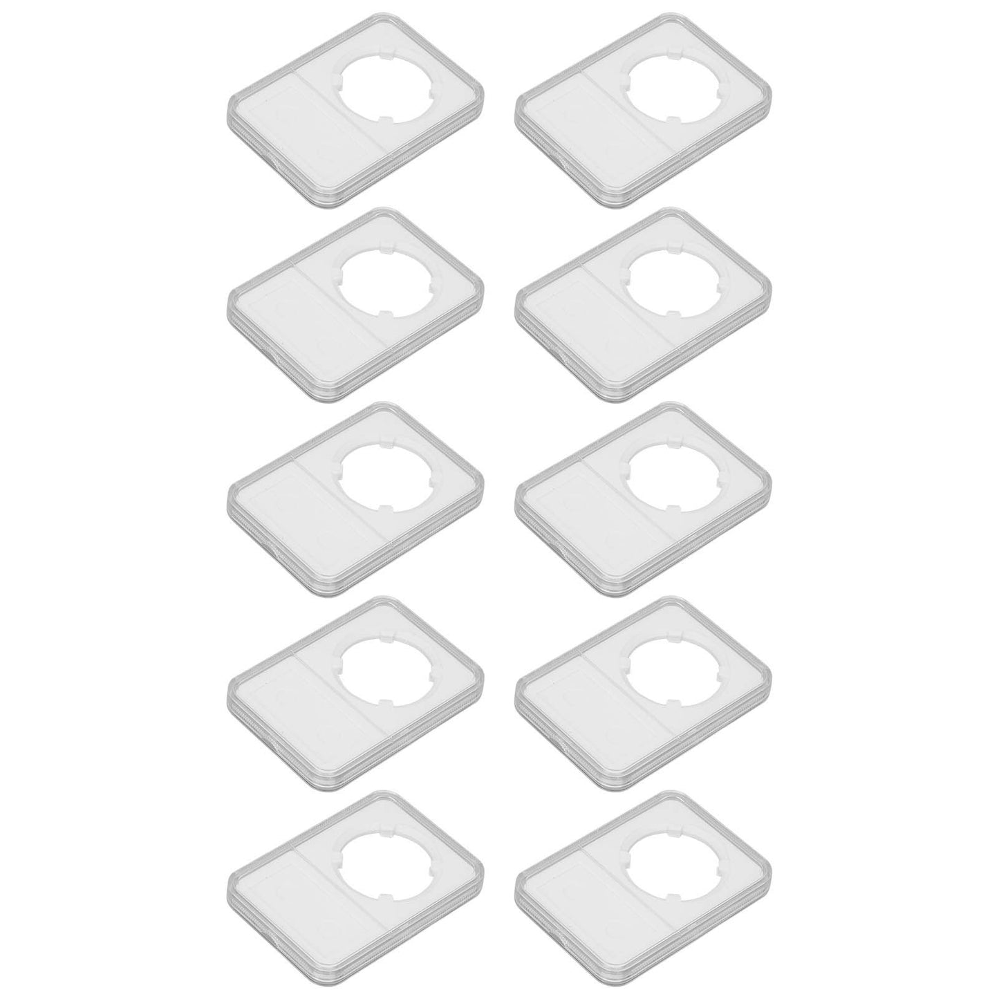 10PCS Coin Holder Transparent Design Wear Resistant Environmental Coin Protective Box for Coin Collection V1294-YM0523-3117220019211