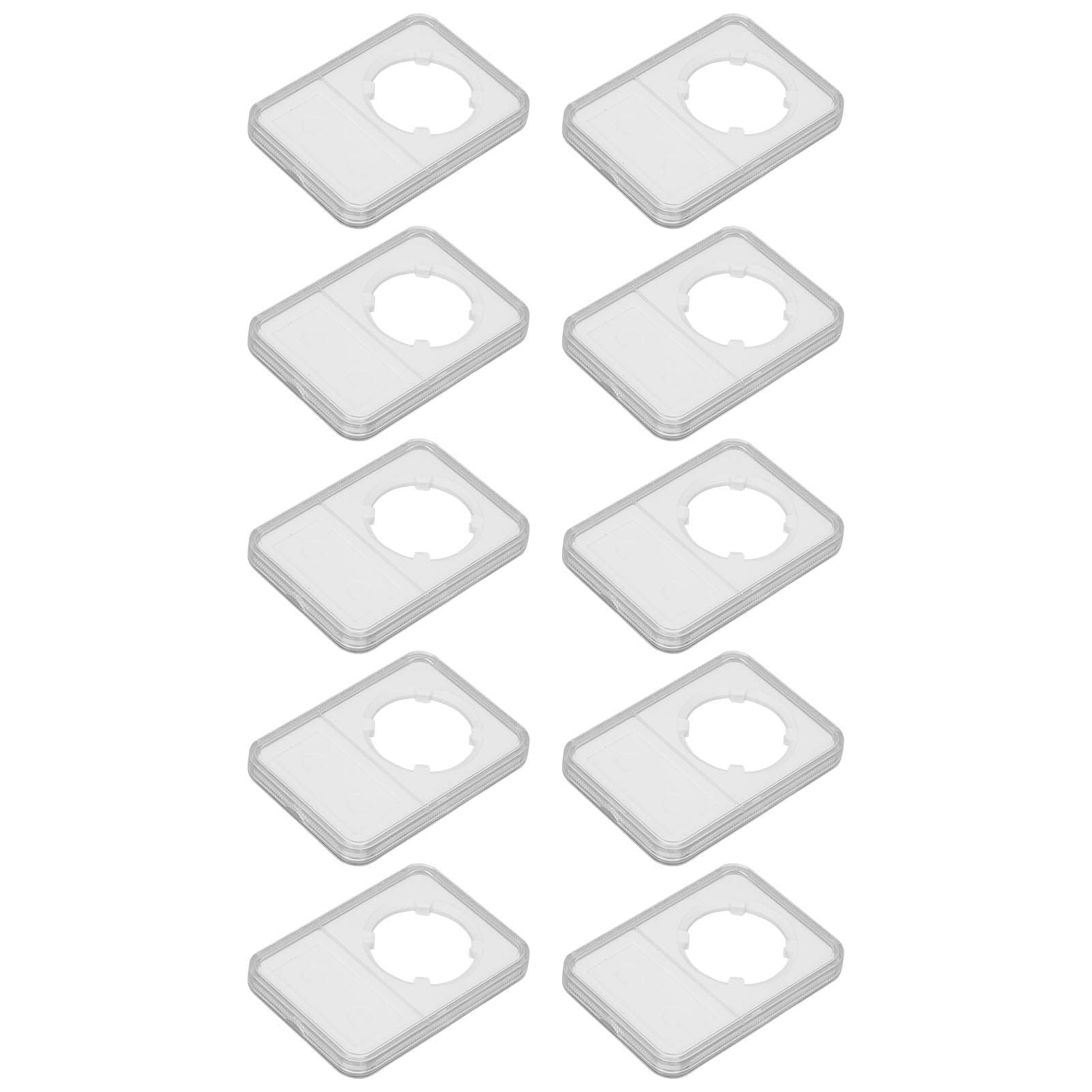 10PCS Coin Holder Transparent Design Wear Resistant Environmental Coin Protective Box for Coin Collection V1294-YM0523-3117220019211