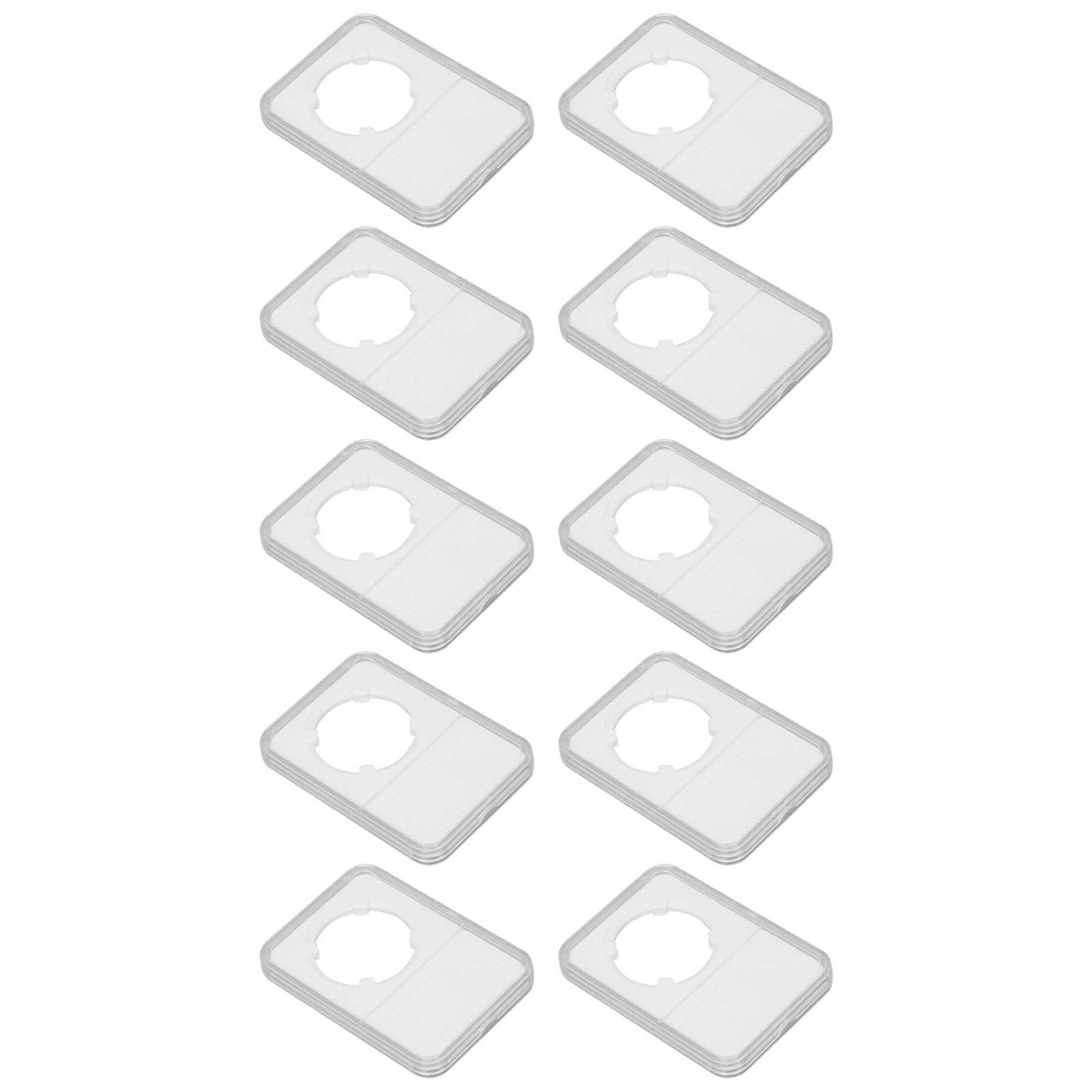 10PCS Coin Holder Transparent Design Wear Resistant Environmental Coin Protective Box for Coin Collection V1294-YM0523-3117220019211