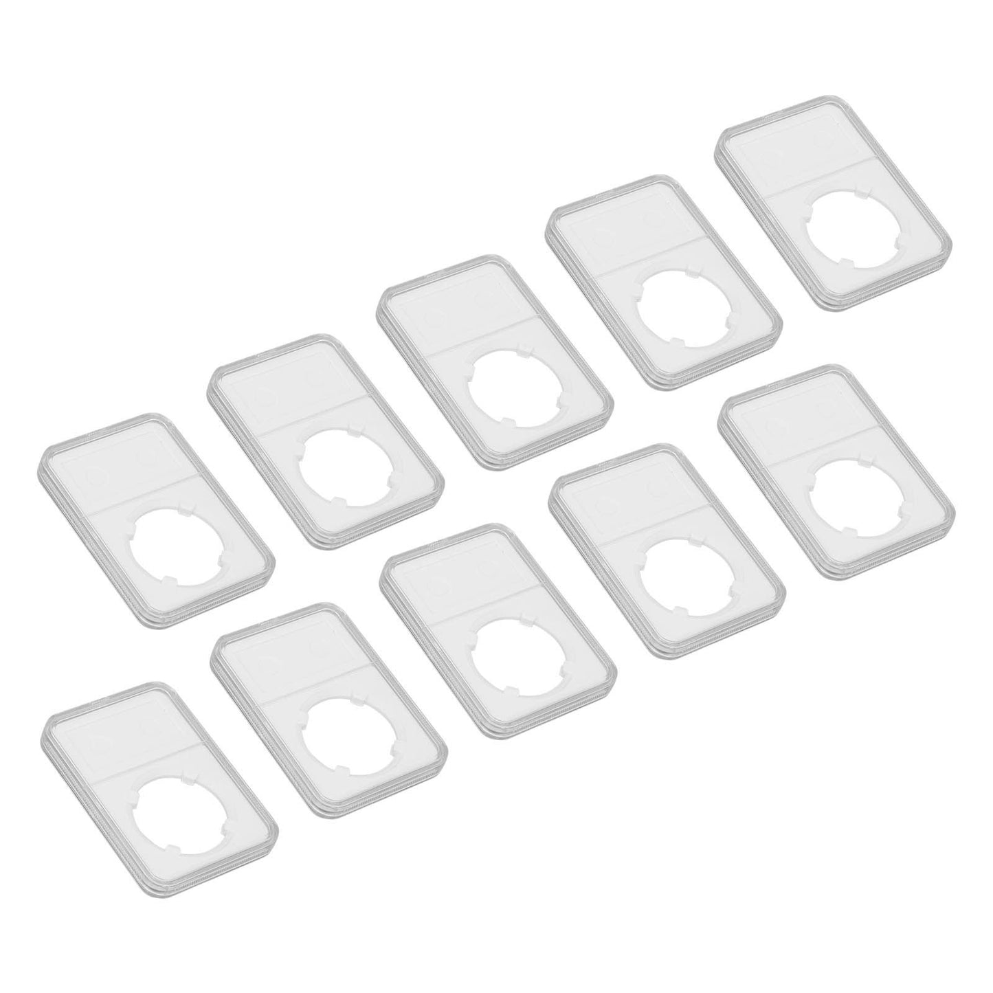 10PCS Coin Holder Transparent Design Wear Resistant Environmental Coin Protective Box for Coin Collection V1294-YM0523-3117220019211