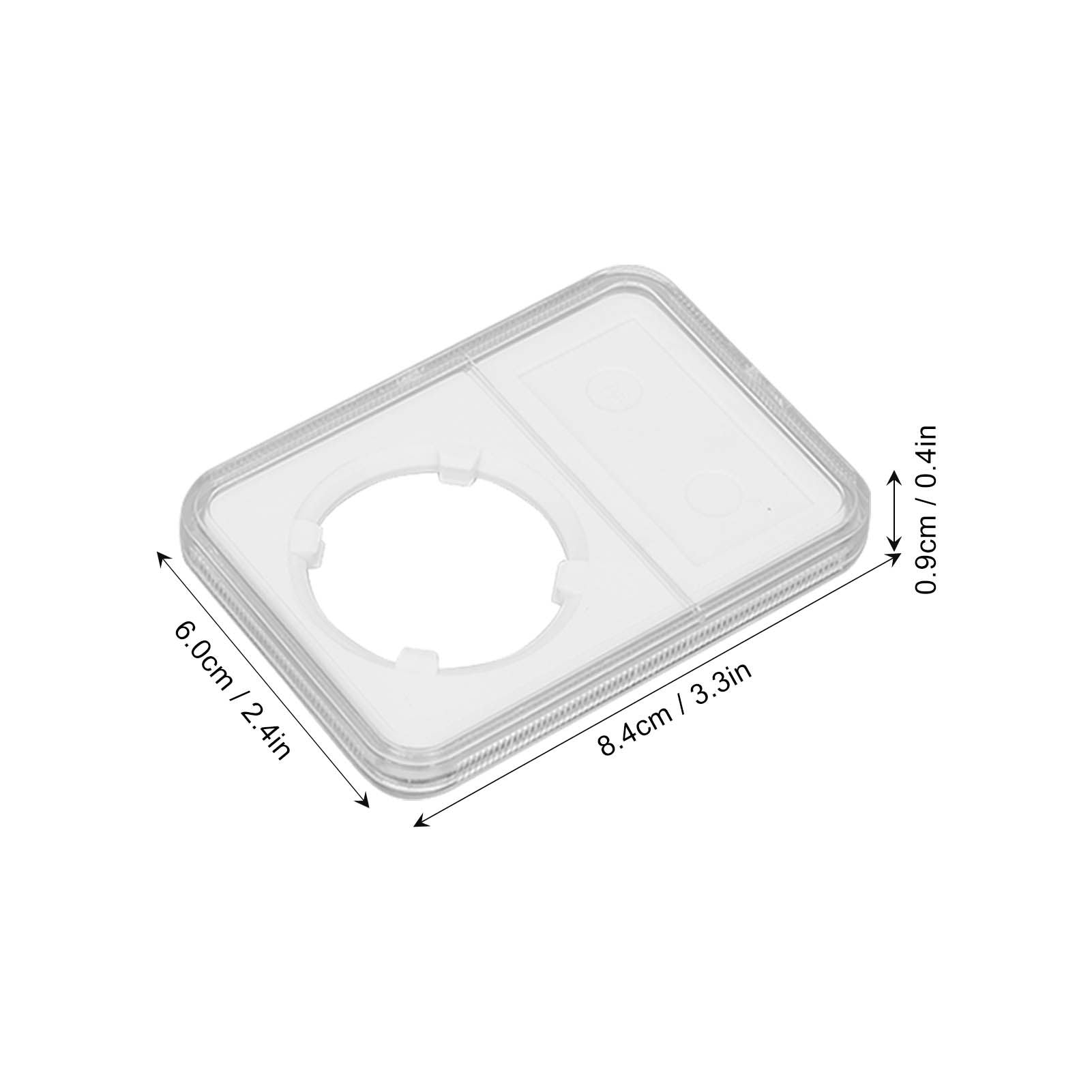 10PCS Coin Holder Transparent Design Wear Resistant Environmental Coin Protective Box for Coin Collection V1294-YM0523-3117220019211