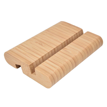 Portable Phone Stand Mobile Phone Support Holder Bamboo Desktop Tablet Stand for Bedroom V1294-YM0523-3117220019311
