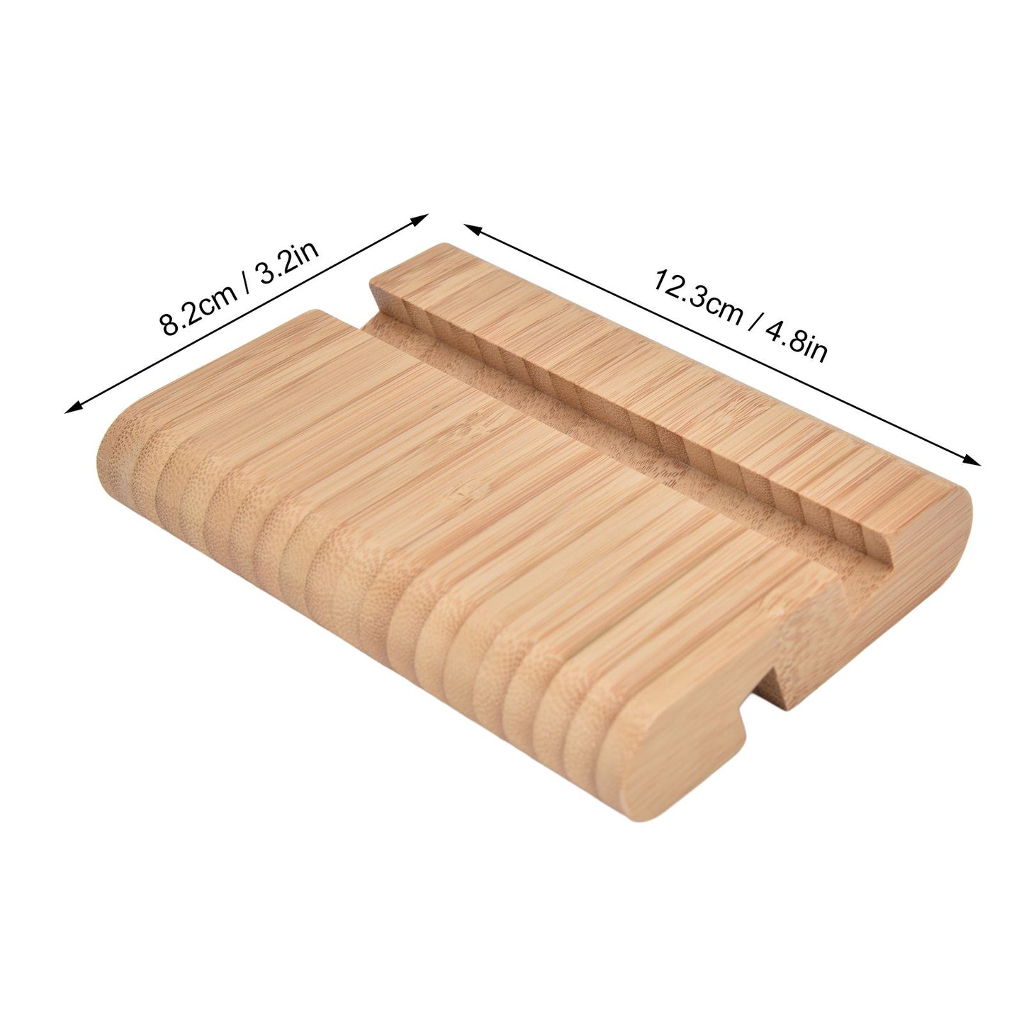 Portable Phone Stand Mobile Phone Support Holder Bamboo Desktop Tablet Stand for Bedroom V1294-YM0523-3117220019311
