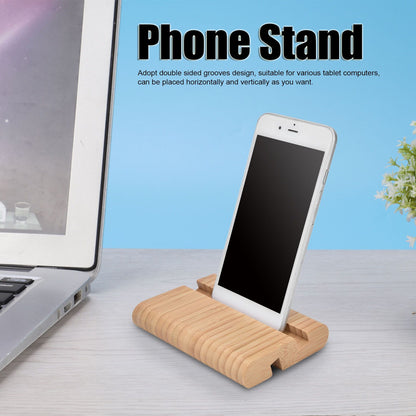 Portable Phone Stand Mobile Phone Support Holder Bamboo Desktop Tablet Stand for Bedroom V1294-YM0523-3117220019311