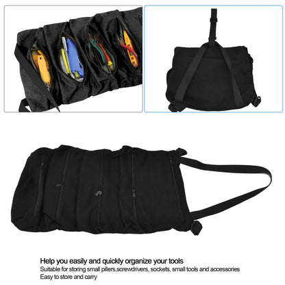 Tool Roll Up Bag Durable Oxford Fabric Wide Application Easy Storage Secure Closure Easily Accessable Roll Up V1294-YM0523-3117220019611