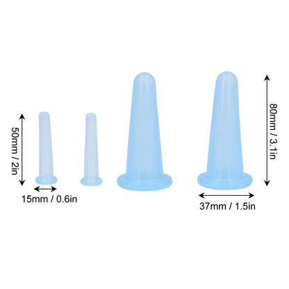 4PCS Cupping Device Silicone Vacuum Suction Massage Cup Health Care Cupping for Household V1294-YM0523-3117220020311