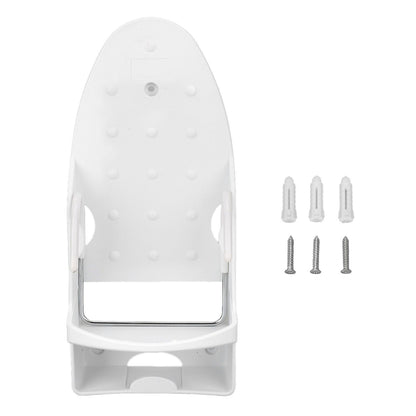 Electric Iron Holder Heat Resistant 2 in 1 Wall Mounted Iron Board Rack with Hook for Home BathroomWhite V1294-YM0523-3117220020411