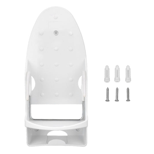 Electric Iron Holder Heat Resistant 2 in 1 Wall Mounted Iron Board Rack with Hook for Home BathroomWhite V1294-YM0523-3117220020411