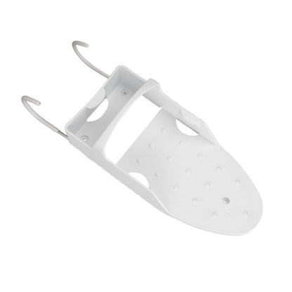 Electric Iron Holder Heat Resistant 2 in 1 Wall Mounted Iron Board Rack with Hook for Home BathroomWhite V1294-YM0523-3117220020411