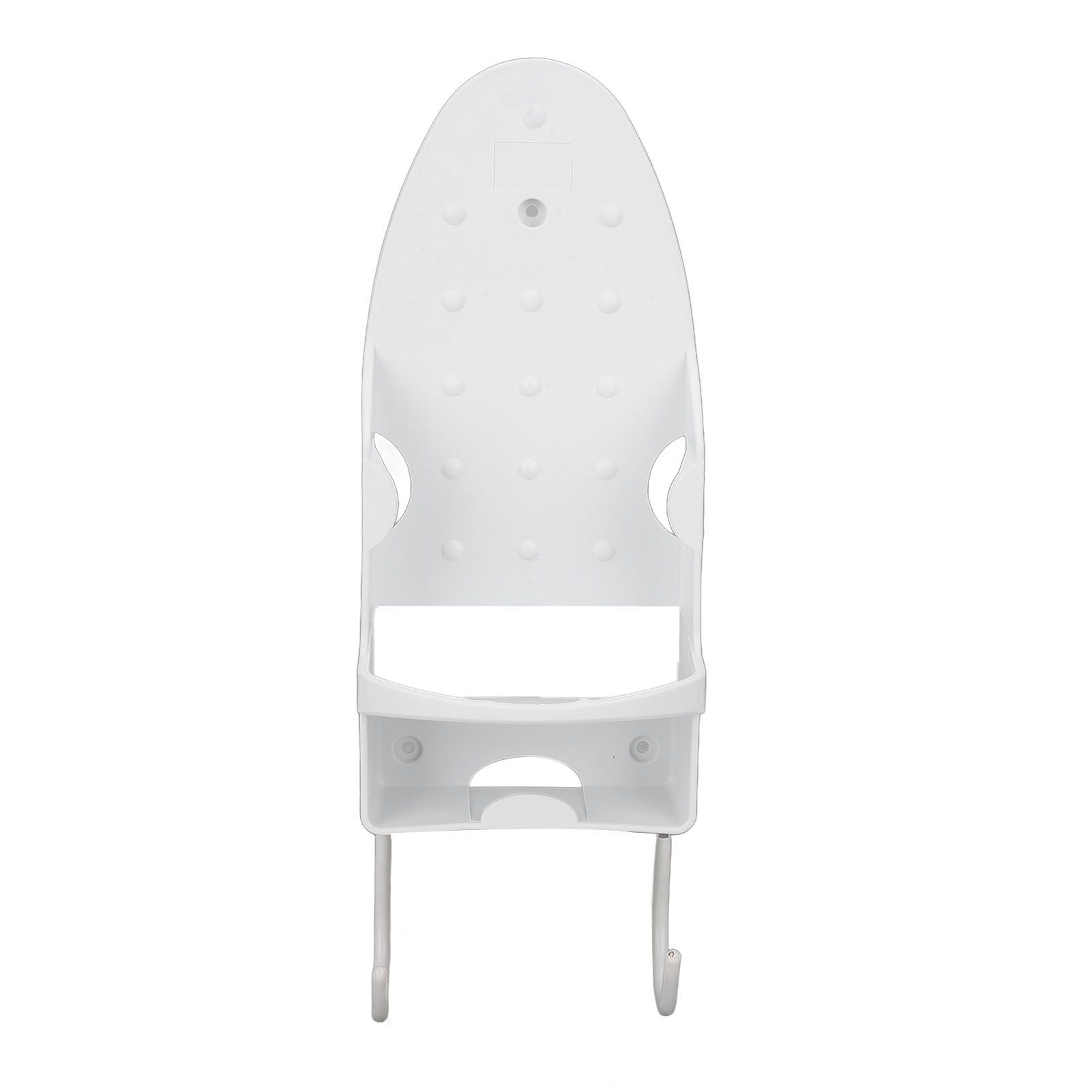 Electric Iron Holder Heat Resistant 2 in 1 Wall Mounted Iron Board Rack with Hook for Home BathroomWhite V1294-YM0523-3117220020411