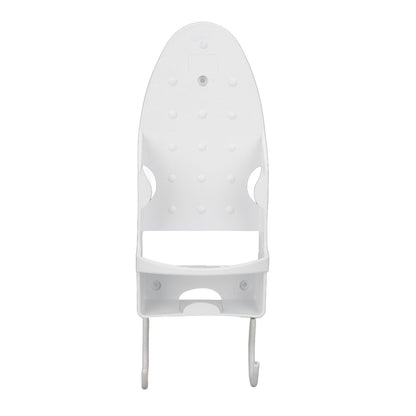 Electric Iron Holder Heat Resistant 2 in 1 Wall Mounted Iron Board Rack with Hook for Home BathroomWhite V1294-YM0523-3117220020411