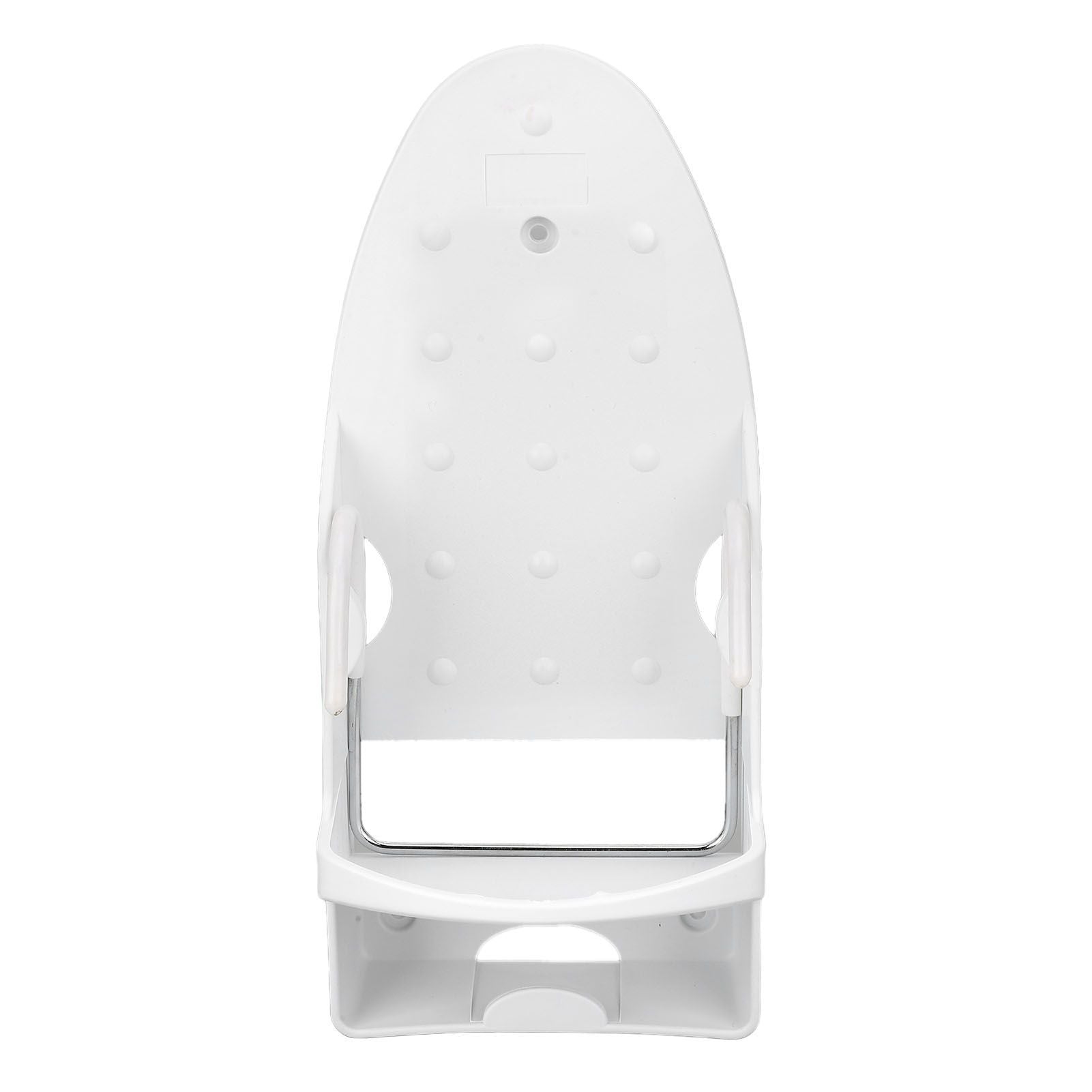 Electric Iron Holder Heat Resistant 2 in 1 Wall Mounted Iron Board Rack with Hook for Home BathroomWhite V1294-YM0523-3117220020411