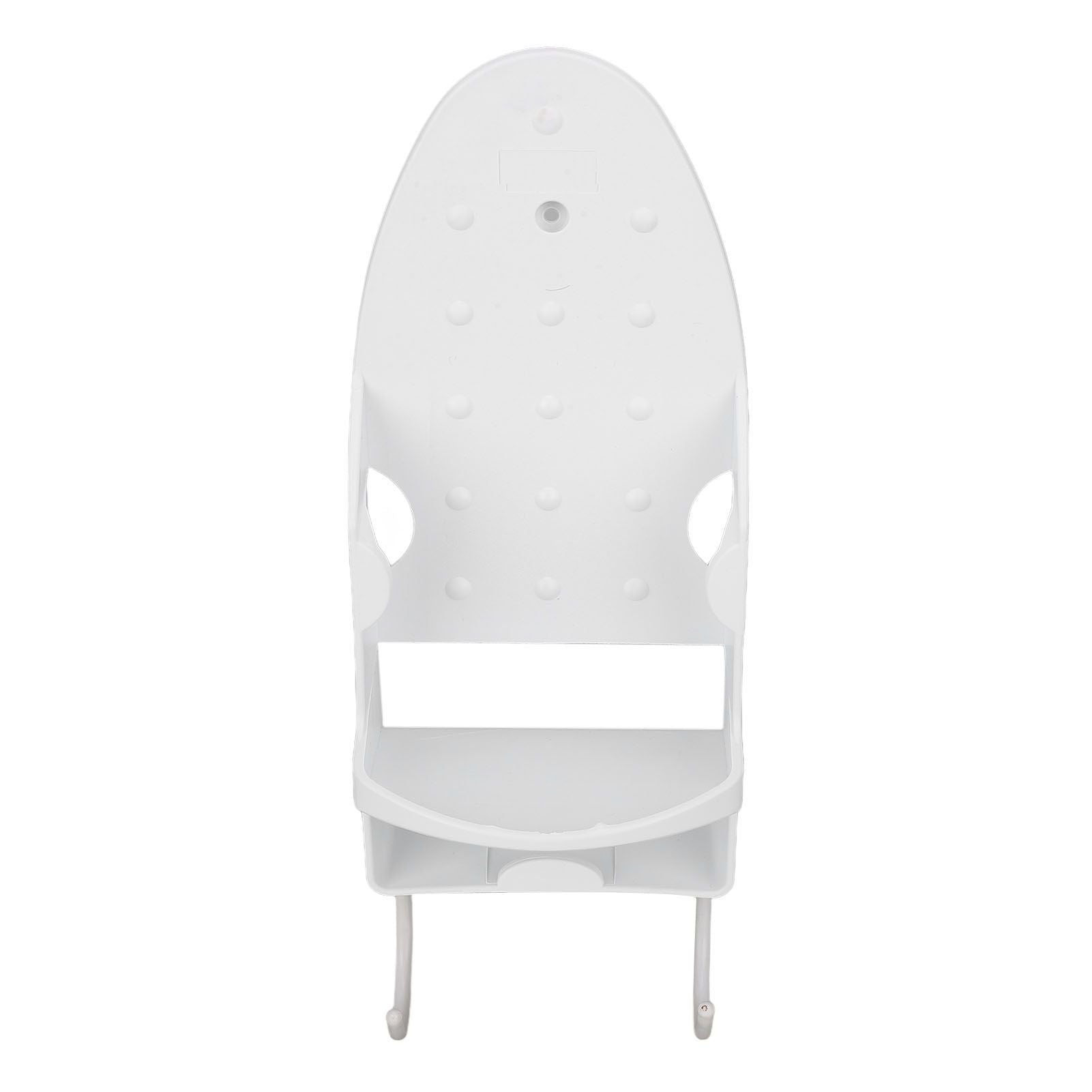 Electric Iron Holder Heat Resistant 2 in 1 Wall Mounted Iron Board Rack with Hook for Home BathroomWhite V1294-YM0523-3117220020411