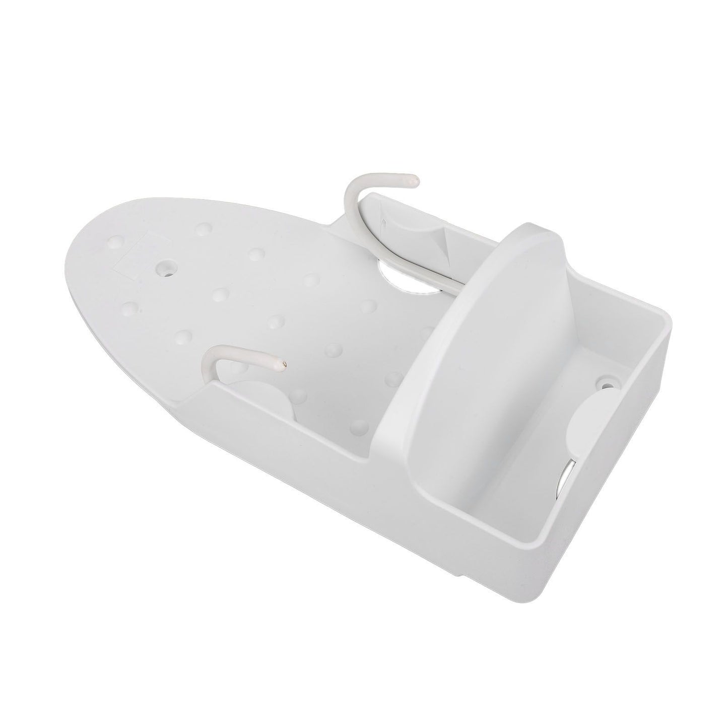 Electric Iron Holder Heat Resistant 2 in 1 Wall Mounted Iron Board Rack with Hook for Home BathroomWhite V1294-YM0523-3117220020411
