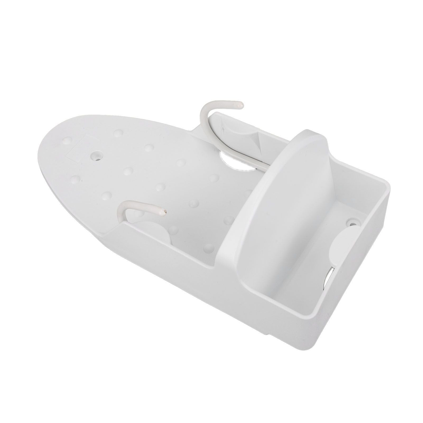 Electric Iron Holder Heat Resistant 2 in 1 Wall Mounted Iron Board Rack with Hook for Home BathroomWhite V1294-YM0523-3117220020411