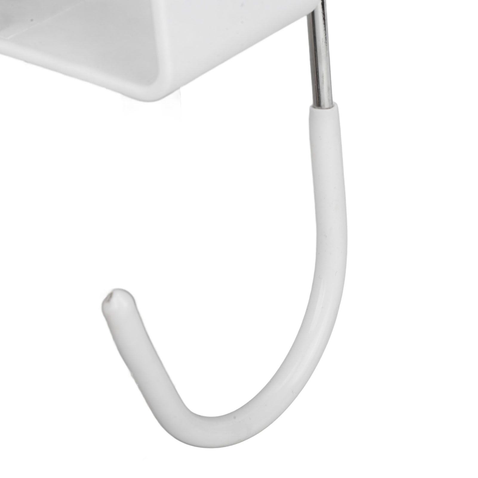 Electric Iron Holder Heat Resistant 2 in 1 Wall Mounted Iron Board Rack with Hook for Home BathroomWhite V1294-YM0523-3117220020411