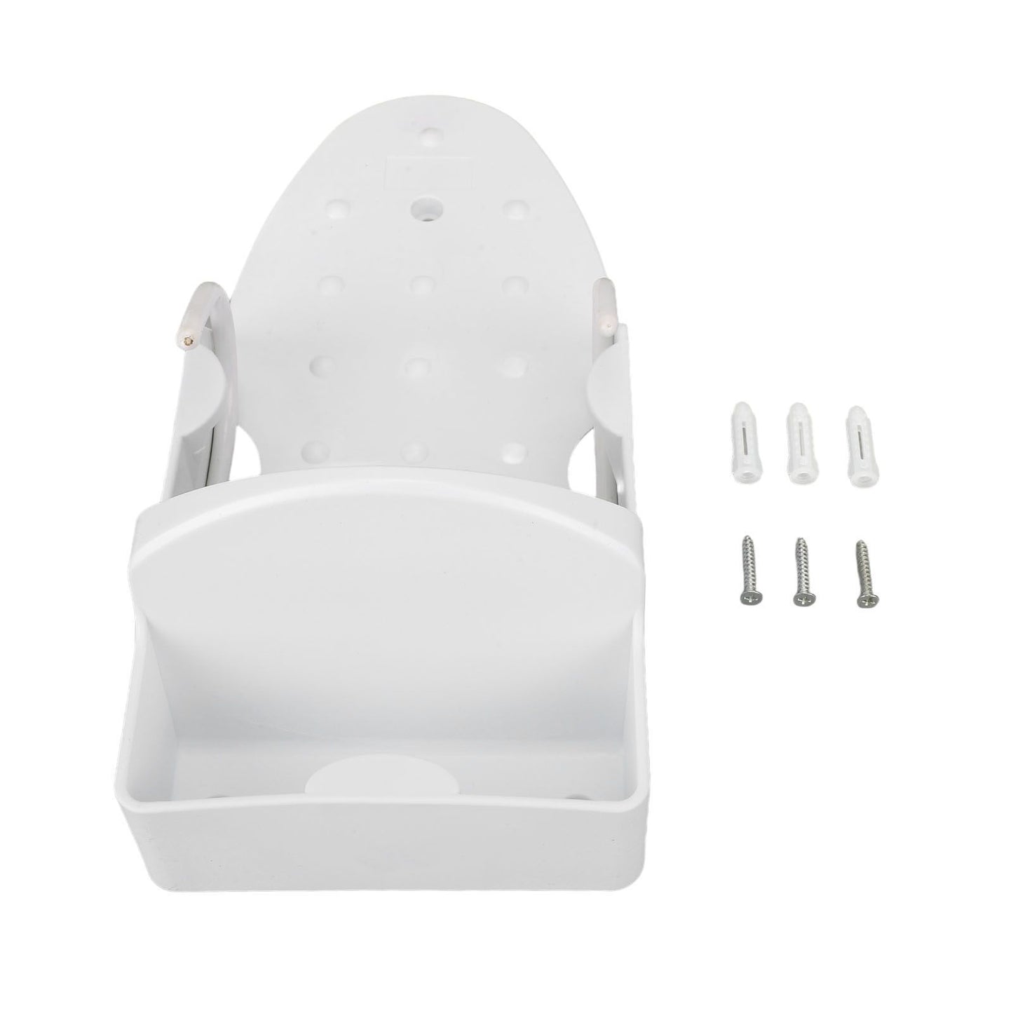 Electric Iron Holder Heat Resistant 2 in 1 Wall Mounted Iron Board Rack with Hook for Home BathroomWhite V1294-YM0523-3117220020411
