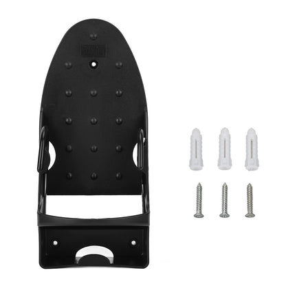 Electric Iron Holder Heat Resistant 2 in 1 Wall Mounted Iron Board Rack with Hook for Home BathroomBlack V1294-YM0523-3117220020412
