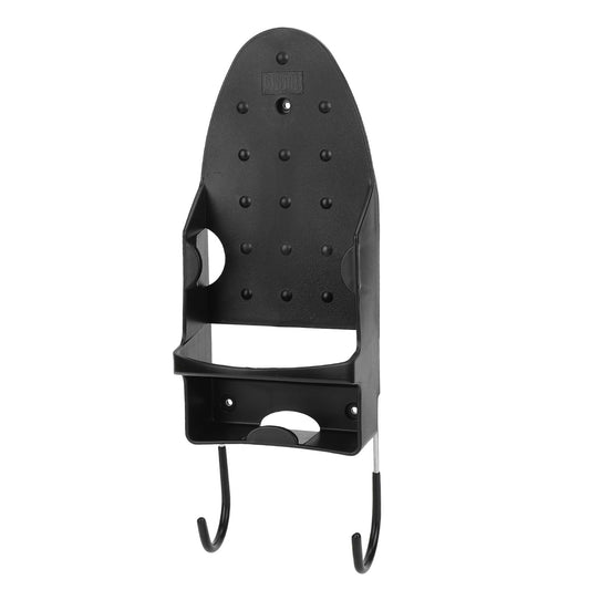 Electric Iron Holder Heat Resistant 2 in 1 Wall Mounted Iron Board Rack with Hook for Home BathroomBlack V1294-YM0523-3117220020412