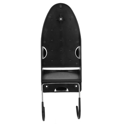 Electric Iron Holder Heat Resistant 2 in 1 Wall Mounted Iron Board Rack with Hook for Home BathroomBlack V1294-YM0523-3117220020412