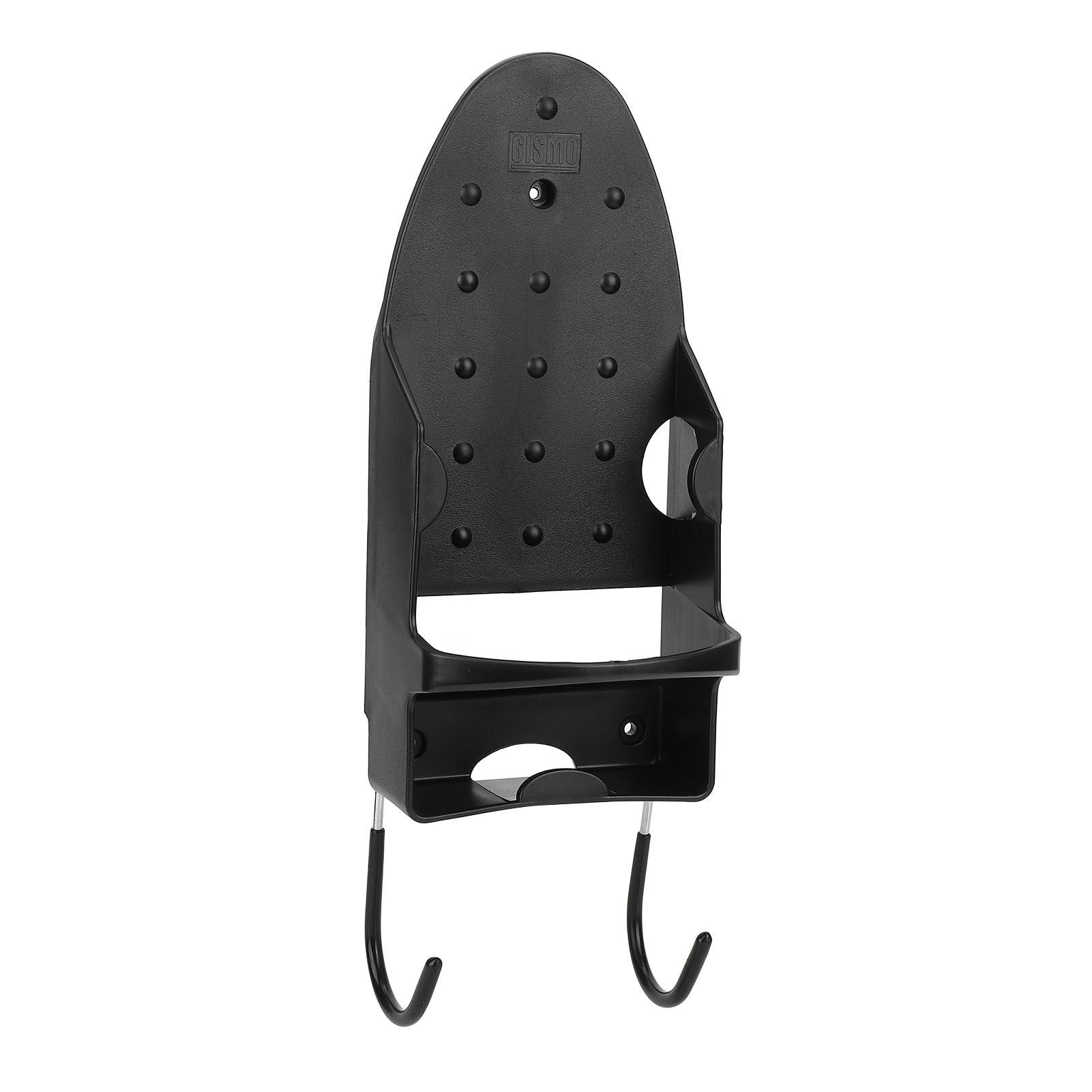 Electric Iron Holder Heat Resistant 2 in 1 Wall Mounted Iron Board Rack with Hook for Home BathroomBlack V1294-YM0523-3117220020412