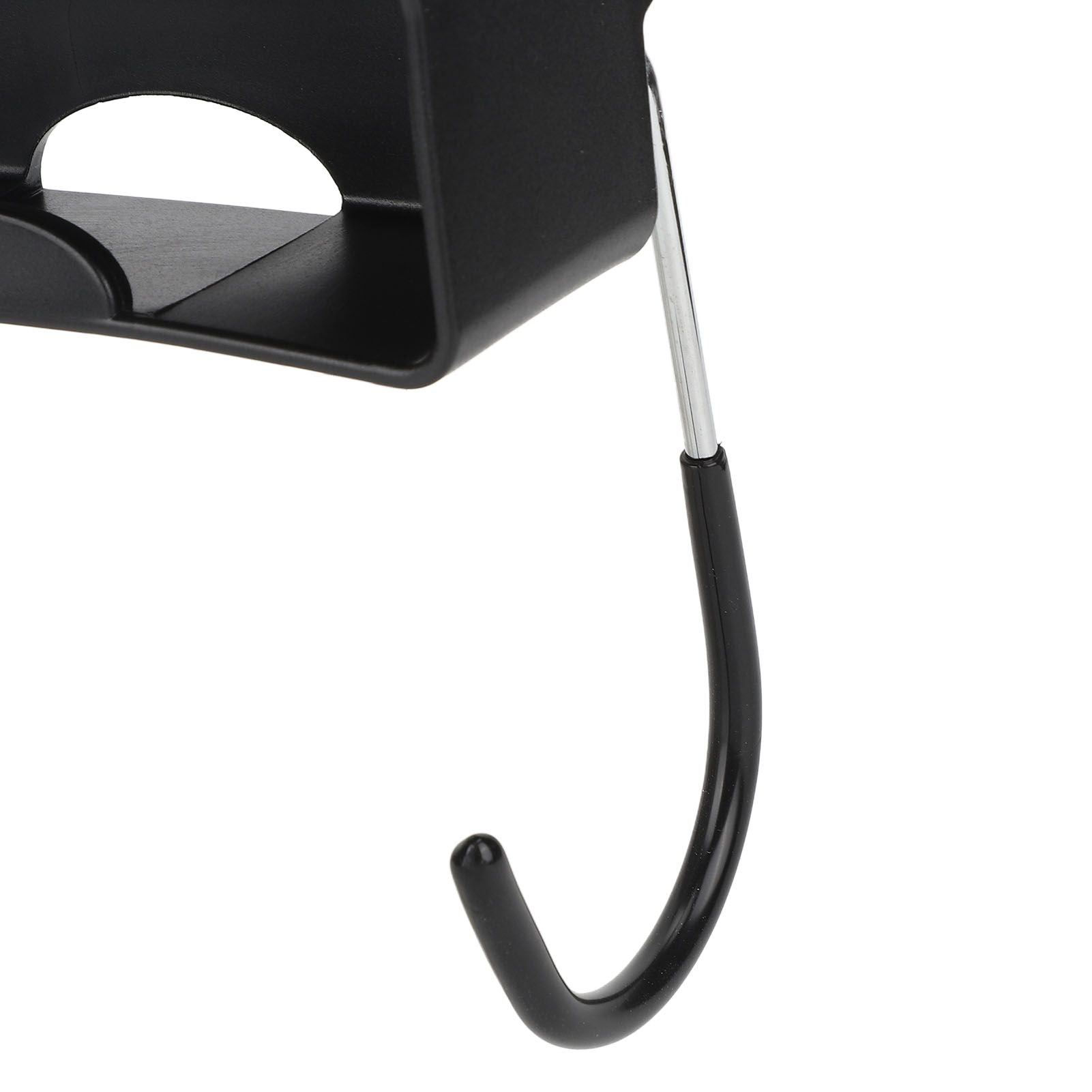 Electric Iron Holder Heat Resistant 2 in 1 Wall Mounted Iron Board Rack with Hook for Home BathroomBlack V1294-YM0523-3117220020412