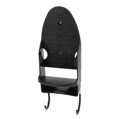 Electric Iron Holder Heat Resistant 2 in 1 Wall Mounted Iron Board Rack with Hook for Home BathroomBlack V1294-YM0523-3117220020412