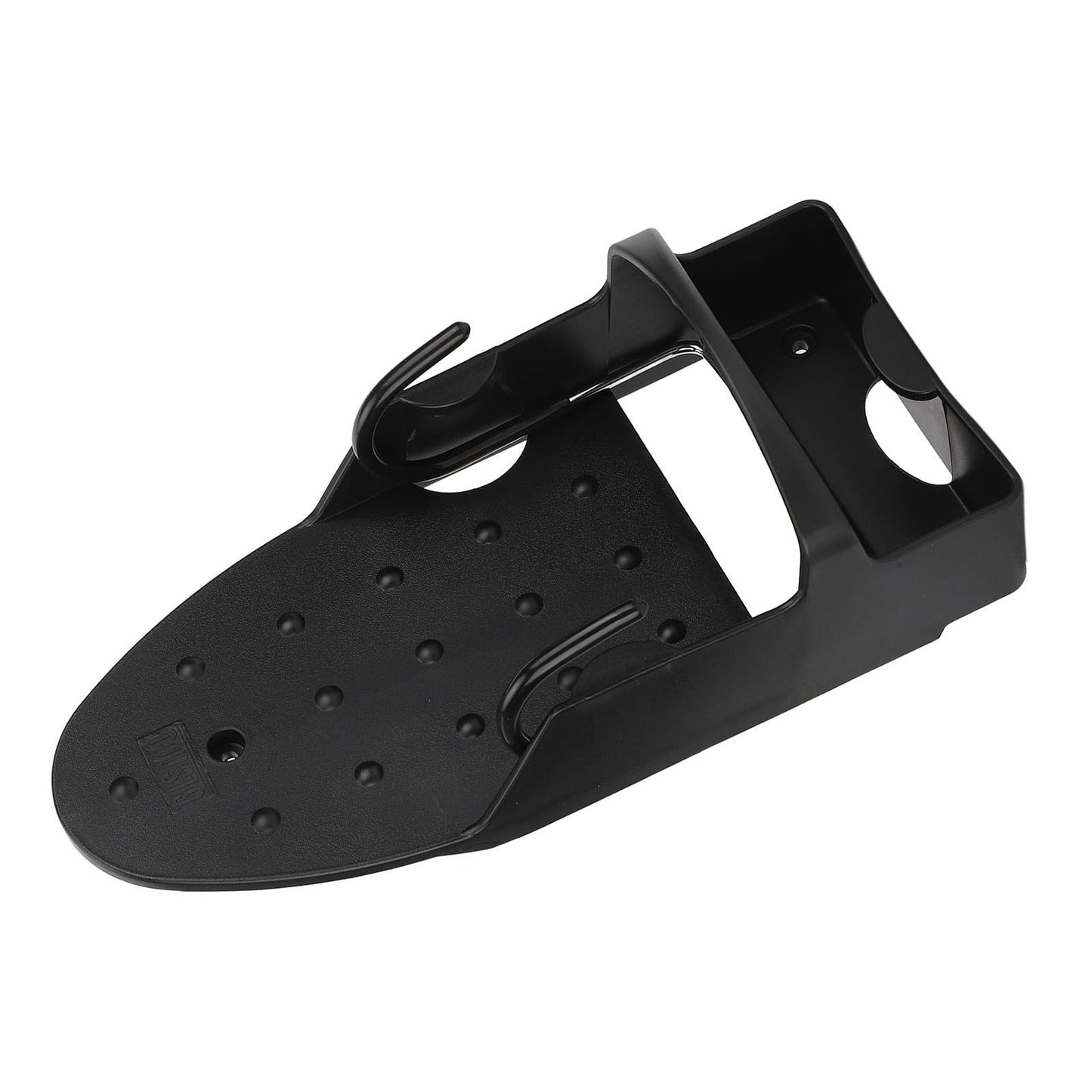 Electric Iron Holder Heat Resistant 2 in 1 Wall Mounted Iron Board Rack with Hook for Home BathroomBlack V1294-YM0523-3117220020412