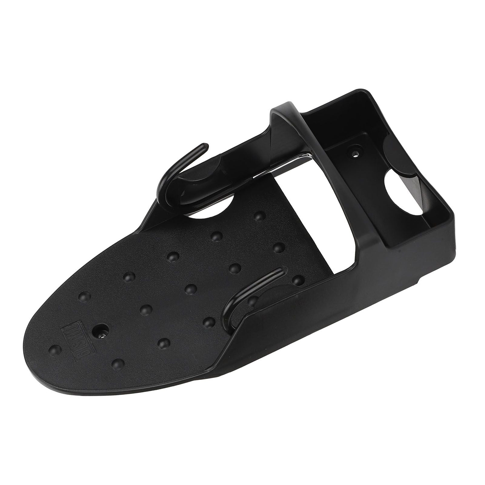Electric Iron Holder Heat Resistant 2 in 1 Wall Mounted Iron Board Rack with Hook for Home BathroomBlack V1294-YM0523-3117220020412