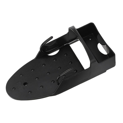 Electric Iron Holder Heat Resistant 2 in 1 Wall Mounted Iron Board Rack with Hook for Home BathroomBlack V1294-YM0523-3117220020412