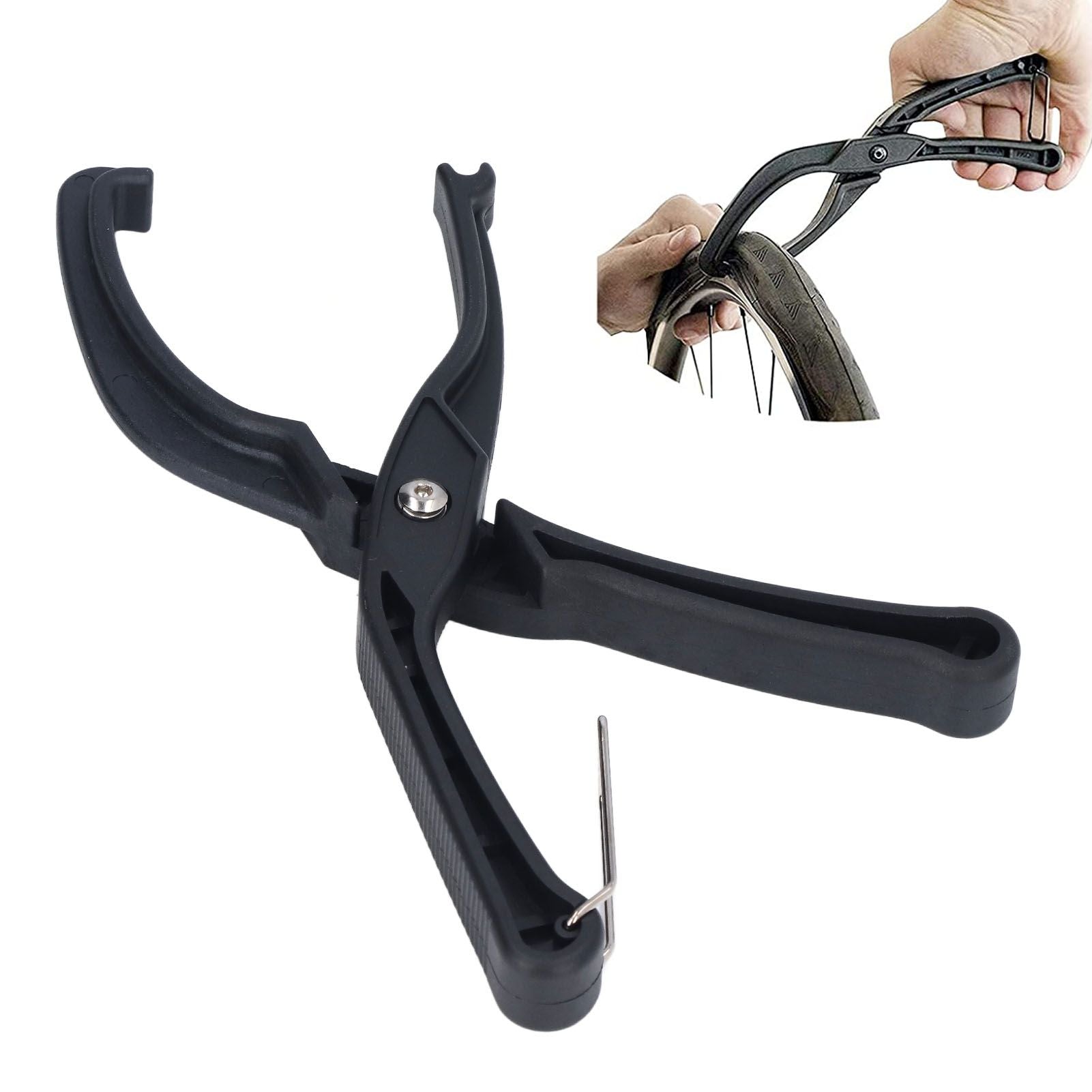 Bike Tire Pliers Mountain ABS Bicycle Tyre Remover Clamp Labor Saving Rim Protector ToolBlack V1294-YM0523-3117220021911
