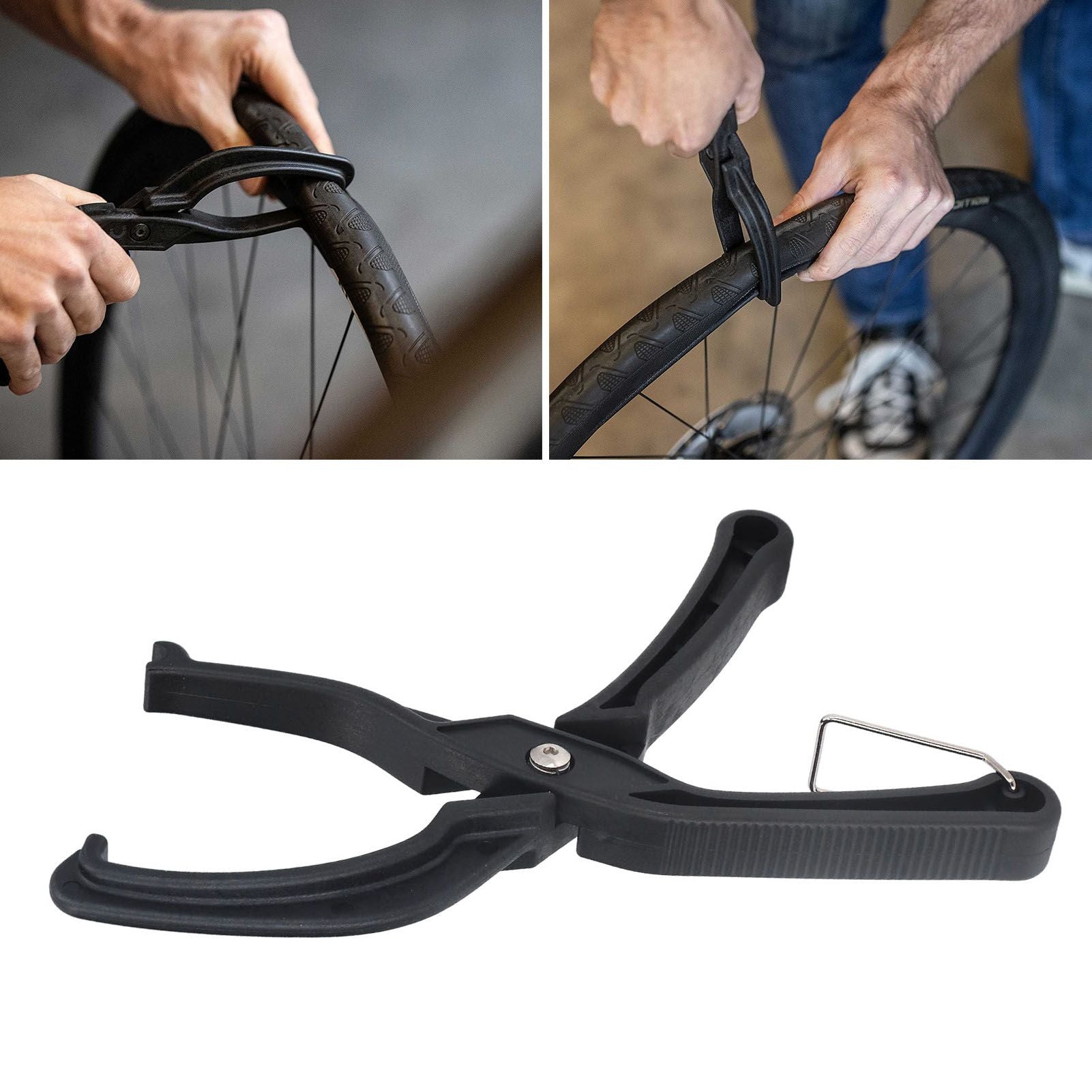 Bike Tire Pliers Mountain ABS Bicycle Tyre Remover Clamp Labor Saving Rim Protector ToolBlack V1294-YM0523-3117220021911