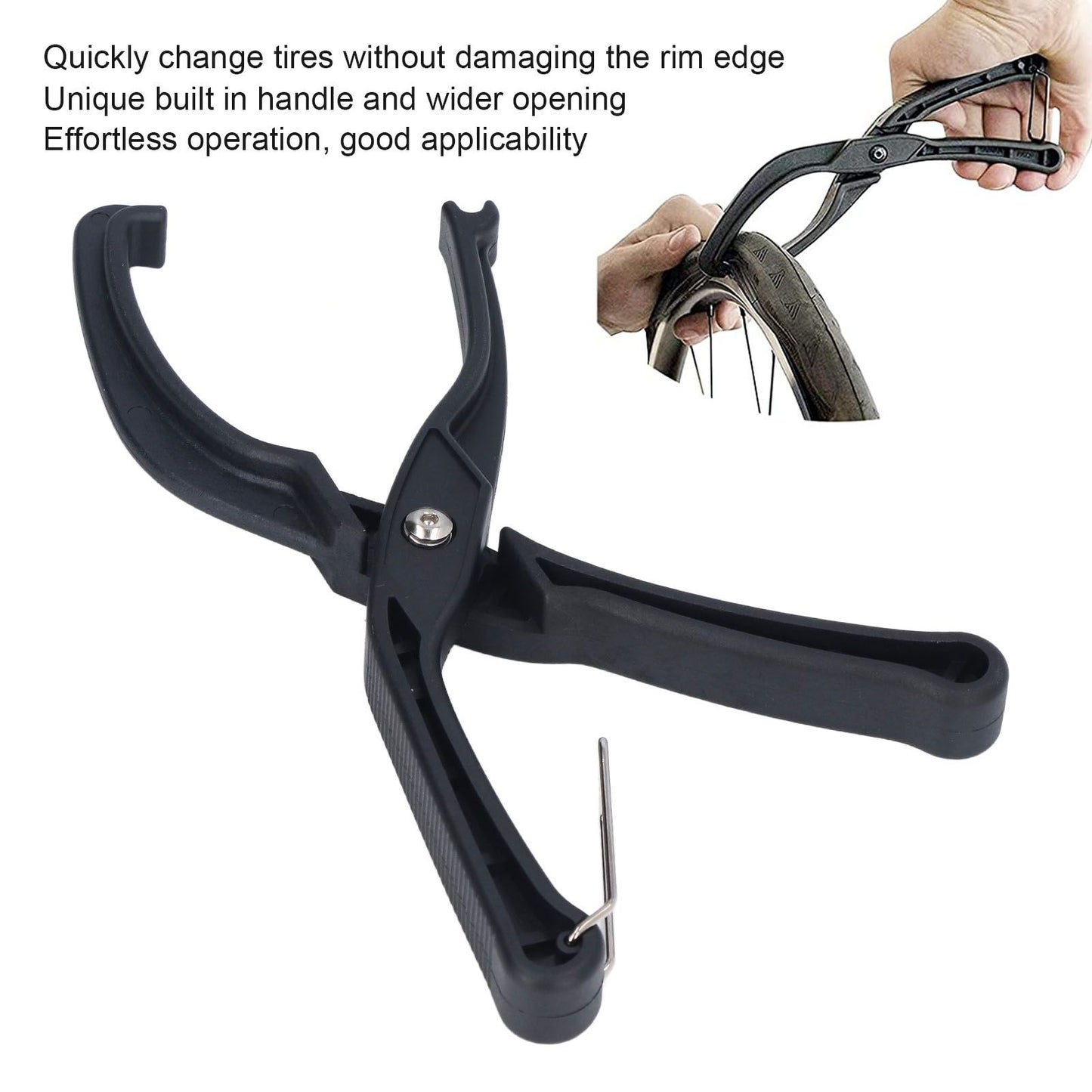 Bike Tire Pliers Mountain ABS Bicycle Tyre Remover Clamp Labor Saving Rim Protector ToolBlack V1294-YM0523-3117220021911