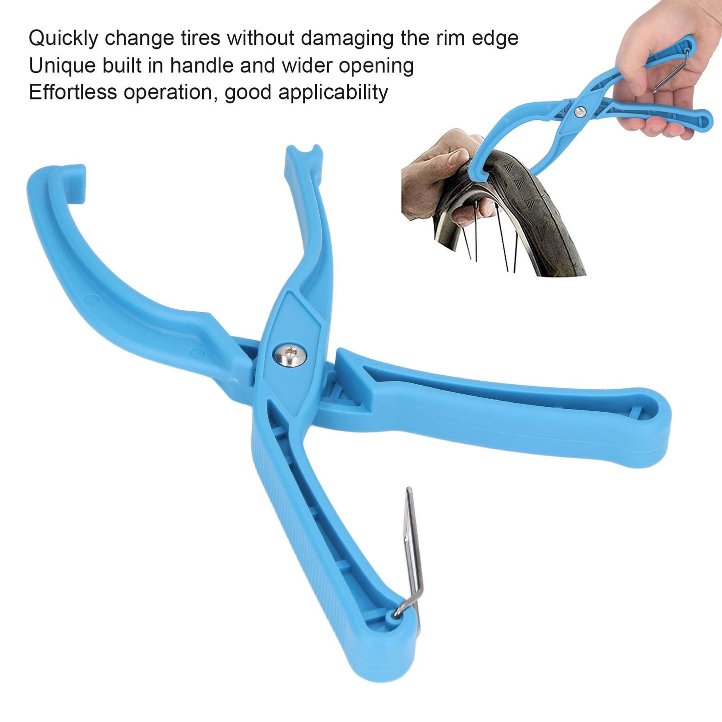 Bike Tire Pliers Mountain ABS Bicycle Tyre Remover Clamp Labor Saving Rim Protector ToolBlue V1294-YM0523-3117220021912