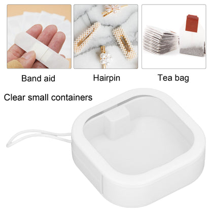 Clear Small Containers ABS TPE Transparent Drawer Organizers with Push Switch for BeadsWhite V1294-YM0523-3117220022411
