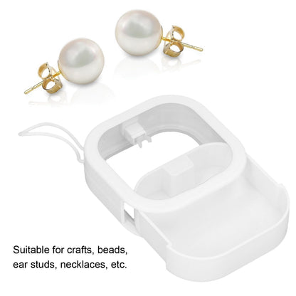 Clear Small Containers ABS TPE Transparent Drawer Organizers with Push Switch for BeadsWhite V1294-YM0523-3117220022411