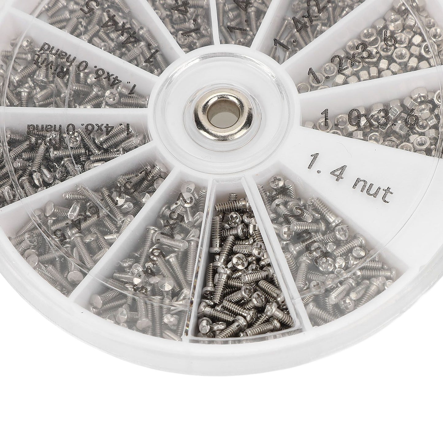 Screw Nut Assortment Kit 600pcs Watch Glasses Small Screw Nut Repair Kit with Screwdriver M1M1.2 M1.4 M1.6 V1294-YM0523-3117220025411